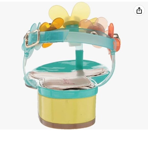 Betsey Johnson Alanni Flower Embellished Flat Sandals NIB 6.5 - Picture 3 of 11